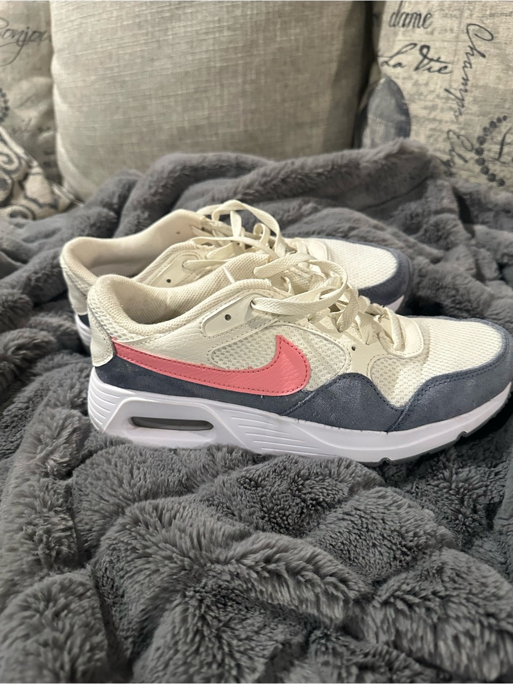 Nike Women's White, Pink & Gray Air Max-Style Sneakers - Picture 10 of 11